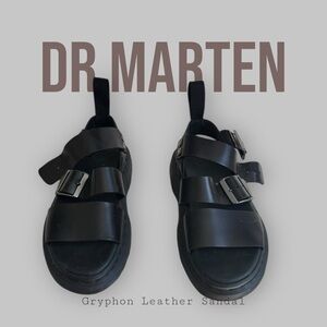Dr. Martens Black Gryphon Leather Sandal